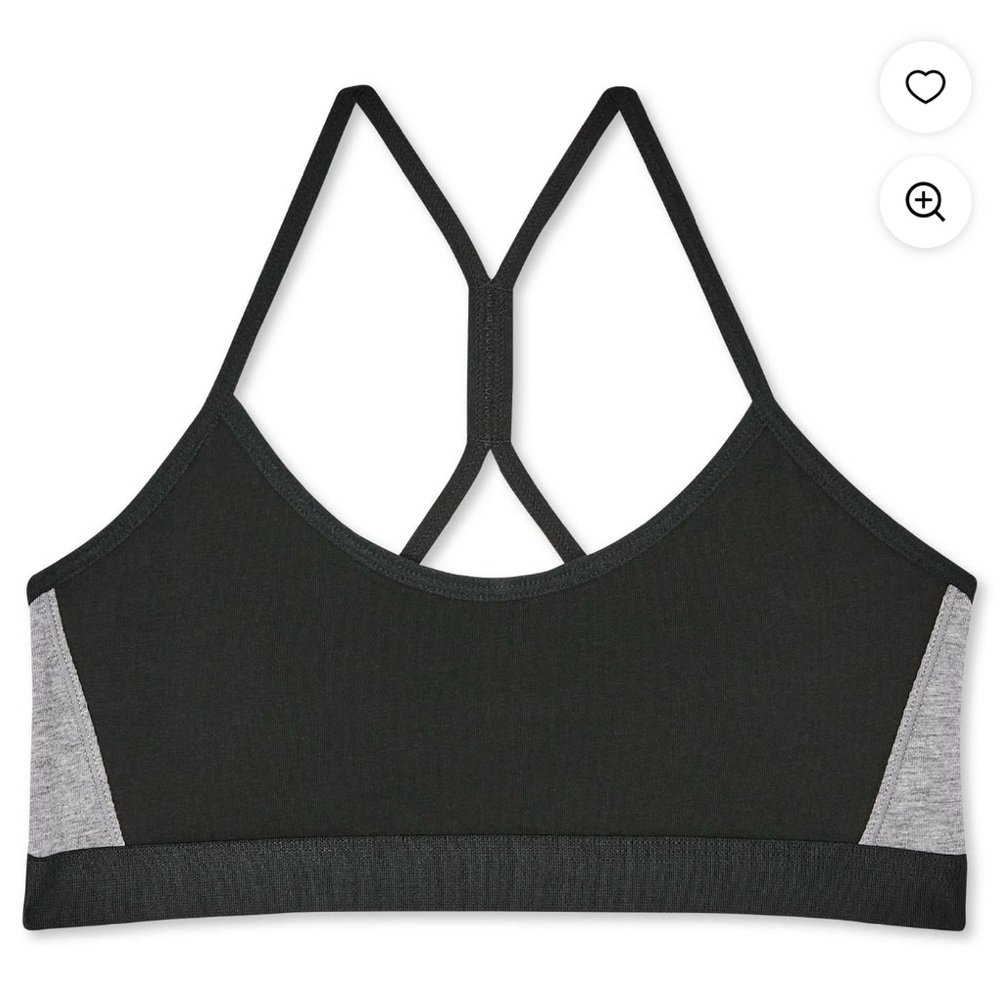 George Girls Black and Gray Sports Bra